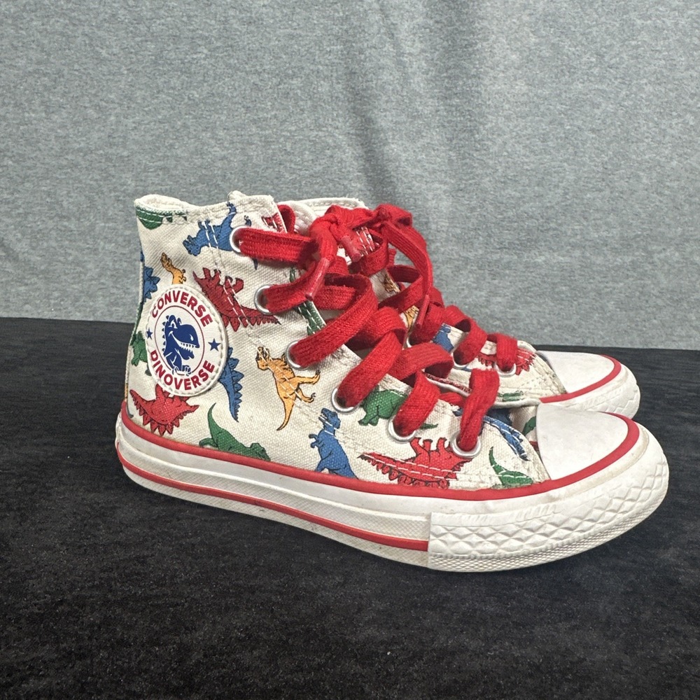 Lightly Worn Converse All Star Dinoverse Dinosaur Chuck Taylor Youth Size 11